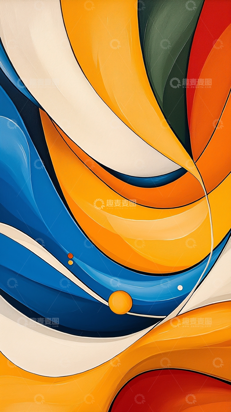 高清大图下载【趣麦麦图】色彩流动抽象艺术背景