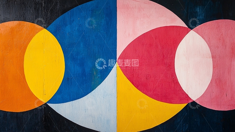 高清大图下载【趣麦麦图】抽象几何图形艺术墙画