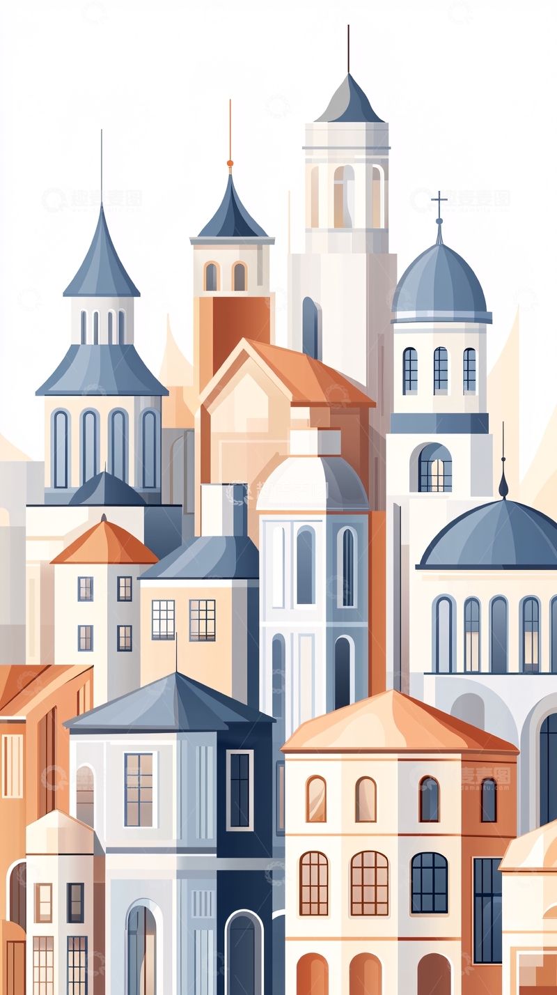 高清大图下载【趣麦麦图】欧洲风格建筑群