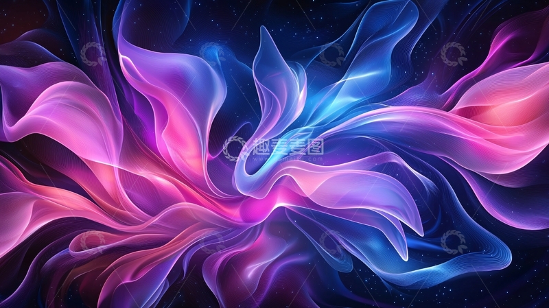 高清大图下载【趣麦麦图】梦幻色彩流动抽象艺术背景