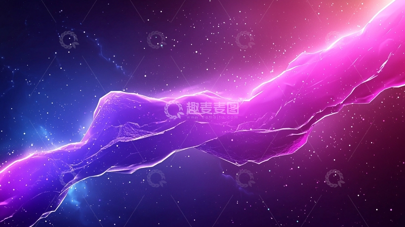 高清大图下载【趣麦麦图】梦幻星空流光背景