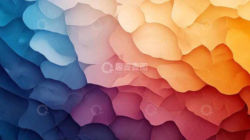 高清大图下载【趣麦麦图】抽象色彩渐变波浪纹理背景
