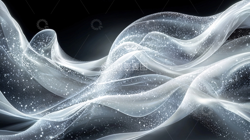 高清大图下载【趣麦麦图】飘逸雪花背景素材