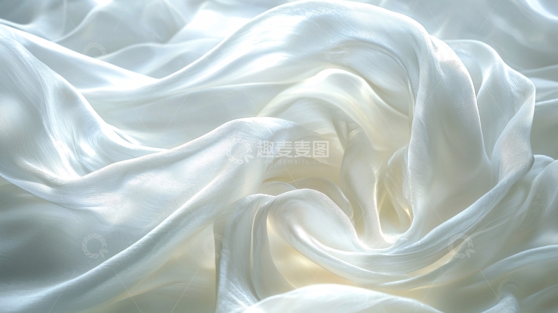 高清大图下载【趣麦麦图】白色丝绸面料纹理背景