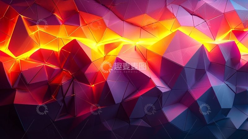 高清大图下载【趣麦麦图】抽象几何光影背景