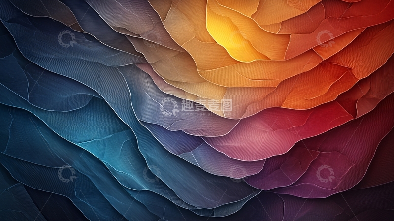 高清大图下载【趣麦麦图】抽象色彩渐变波纹背景