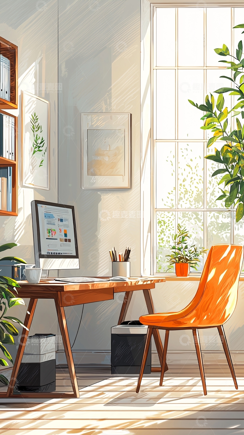 高清大图下载【趣麦麦图】温馨阳光工作空间
