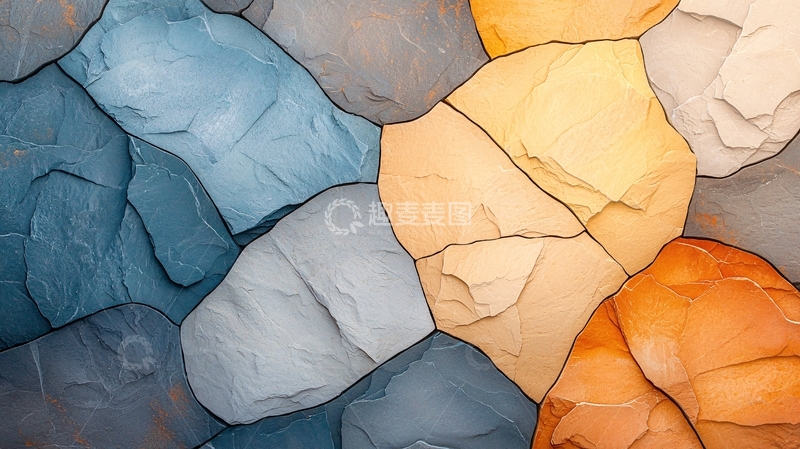 高清大图下载【趣麦麦图】彩色岩石拼接背景图