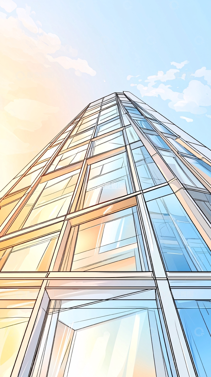 高清大图下载【趣麦麦图】现代高楼建筑俯视图