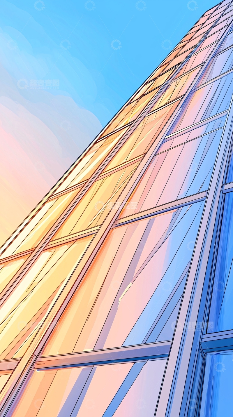 高清大图下载【趣麦麦图】现代玻璃建筑立面