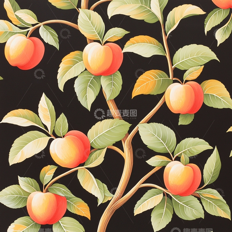 高清大图下载【趣麦麦图】秋日果实累累的树枝背景图