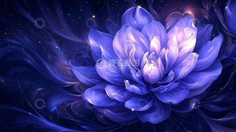 高清大图下载【趣麦麦图】梦幻紫色花朵背景