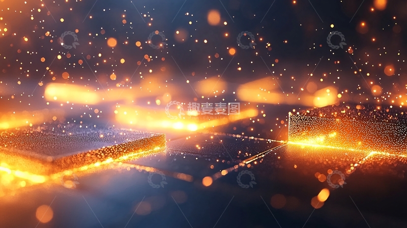 高清大图下载【趣麦麦图】光效粒子流动态背景