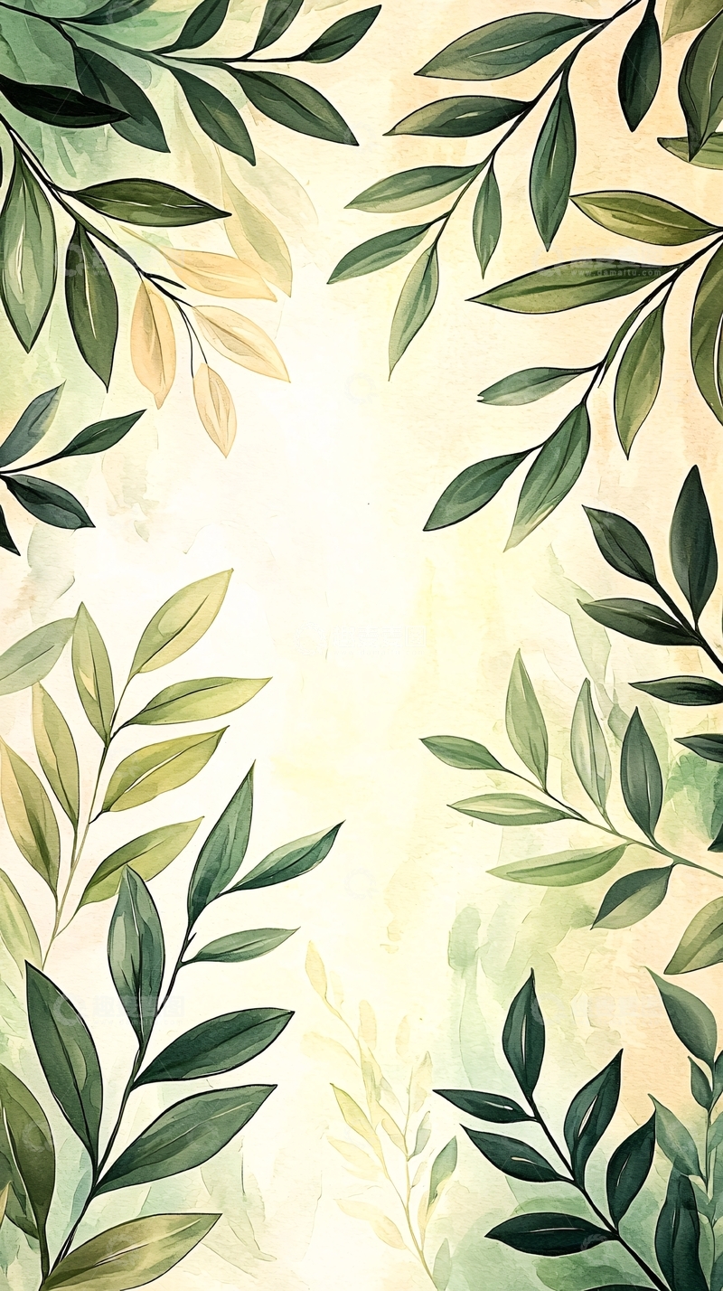 高清大图下载【趣麦麦图】清新自然植物叶子背景图