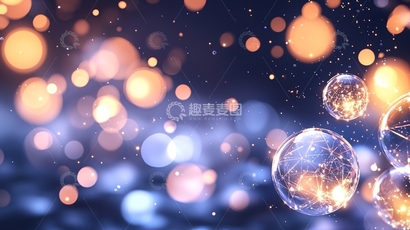 高清大图下载【趣麦麦图】梦幻泡泡背景素材