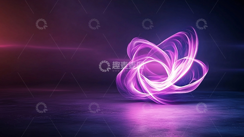 高清大图下载【趣麦麦图】紫色光流抽象艺术背景