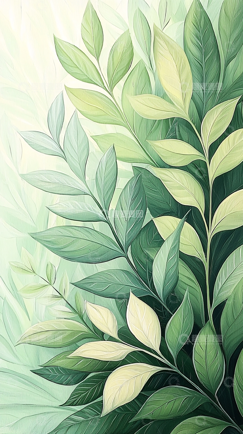 高清大图下载【趣麦麦图】清新自然绿色植物背景