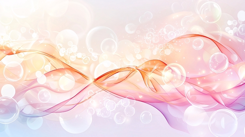 高清大图下载【趣麦麦图】梦幻泡泡流动背景素材