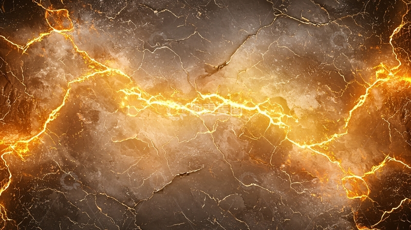 高清大图下载【趣麦麦图】裂纹火焰背景纹理