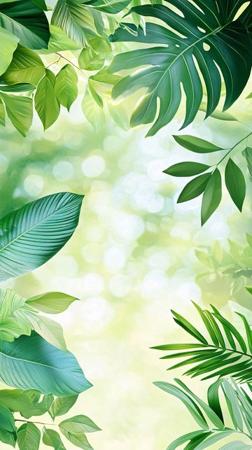 热带植物叶子背景图