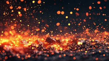 火山爆发火花动态背景