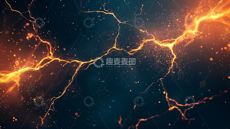 高清大图下载【趣麦麦图】电光火花动态背景素材