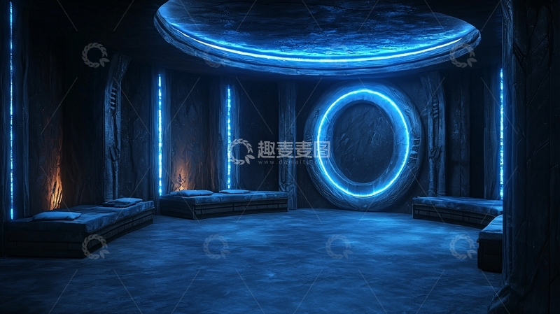 高清大图下载【趣麦麦图】科幻风格的未来房间