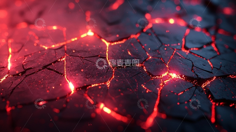 高清大图下载【趣麦麦图】熔岩裂纹纹理背景