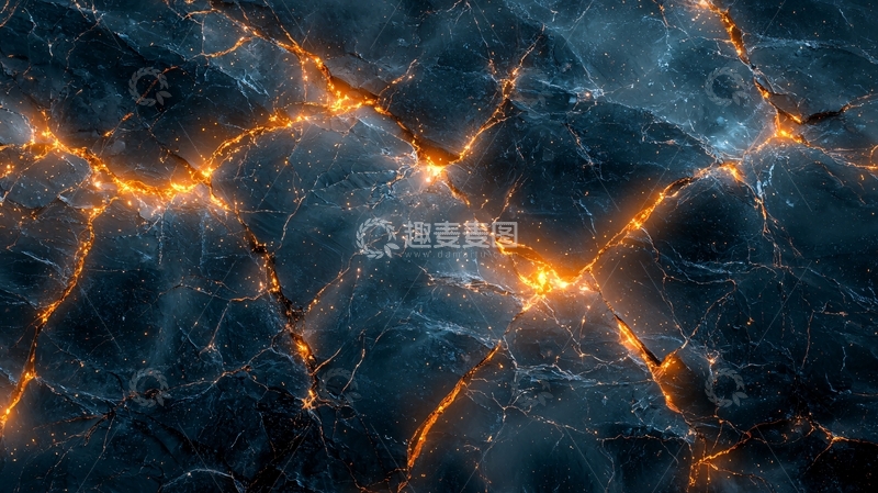 高清大图下载【趣麦麦图】裂纹中的火焰光影效果