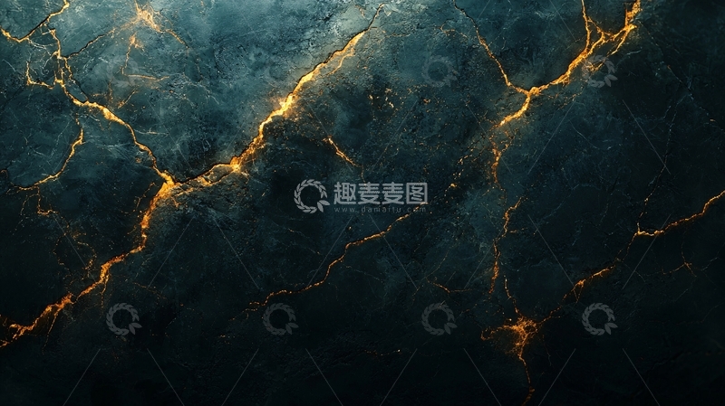 高清大图下载【趣麦麦图】金色裂纹大理石纹理背景