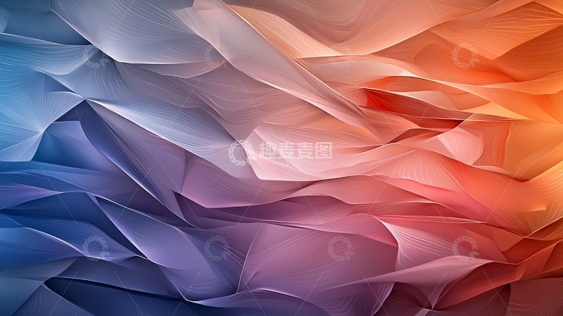 高清大图下载【趣麦麦图】抽象波浪线条背景图