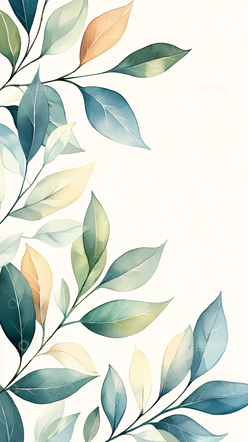 高清大图下载【趣麦麦图】清新自然树叶背景图