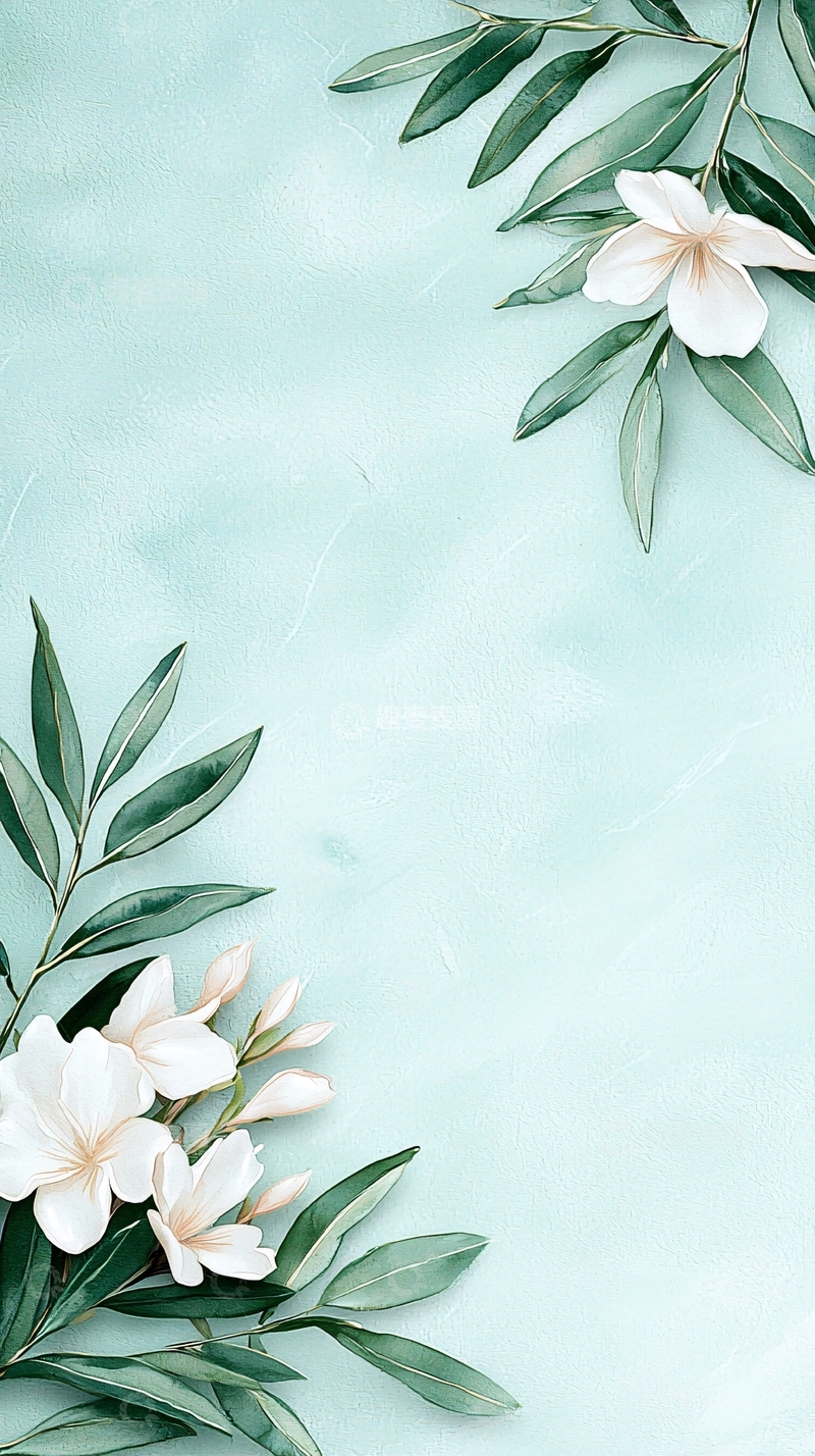 高清大图下载【趣麦麦图】清新花卉背景墙纸素材