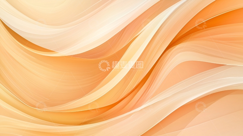高清大图下载【趣麦麦图】橙色渐变流动线条背景