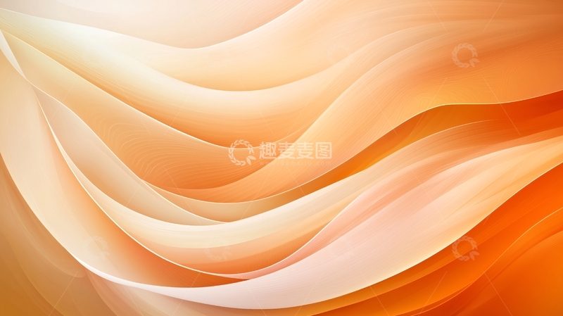高清大图下载【趣麦麦图】橙色渐变波浪抽象背景