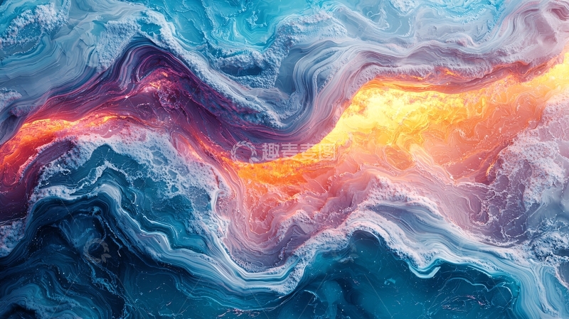 高清大图下载【趣麦麦图】色彩流动抽象艺术背景