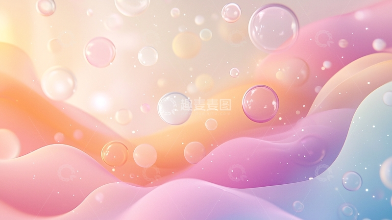 高清大图下载【趣麦麦图】梦幻泡泡背景素材