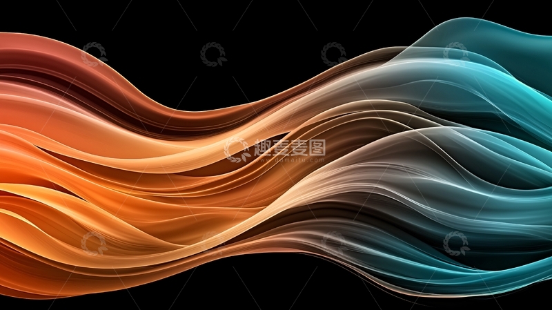 高清大图下载【趣麦麦图】抽象波浪线条艺术背景