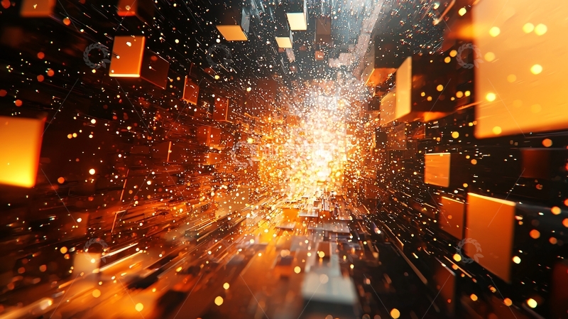 高清大图下载【趣麦麦图】未来科技感光影穿梭