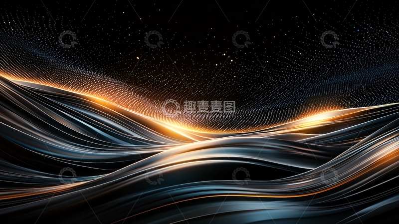 高清大图下载【趣麦麦图】流光溢彩的动态线条背景