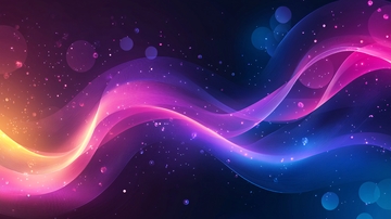 梦幻波浪光点抽象背景