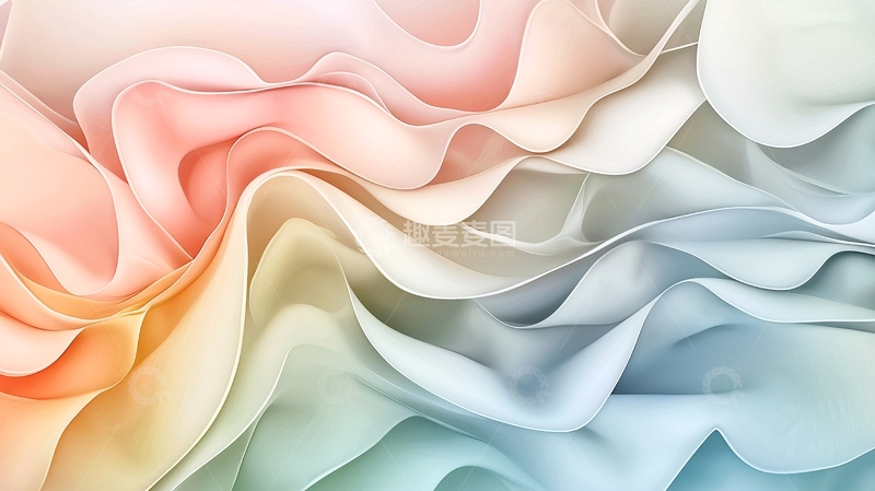 高清大图下载【趣麦麦图】柔和波浪抽象背景
