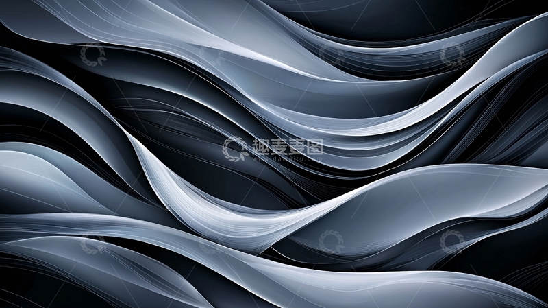 高清大图下载【趣麦麦图】抽象线条流动背景素材