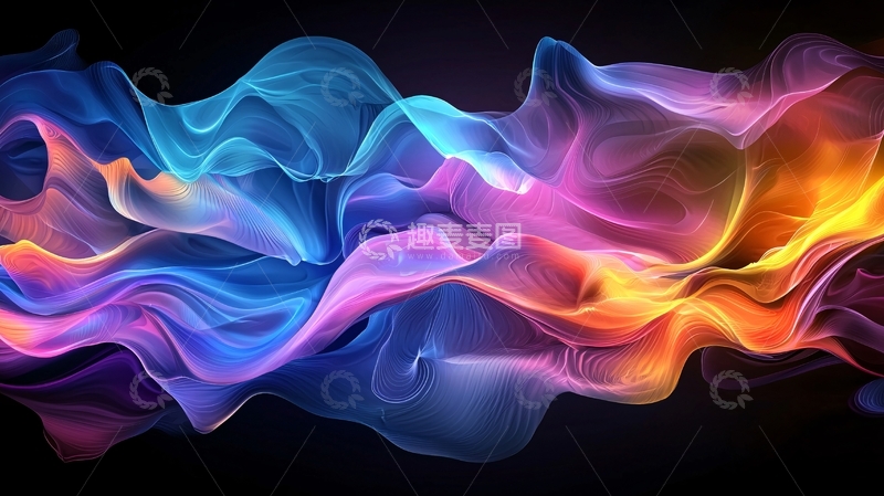 高清大图下载【趣麦麦图】色彩流动抽象艺术背景