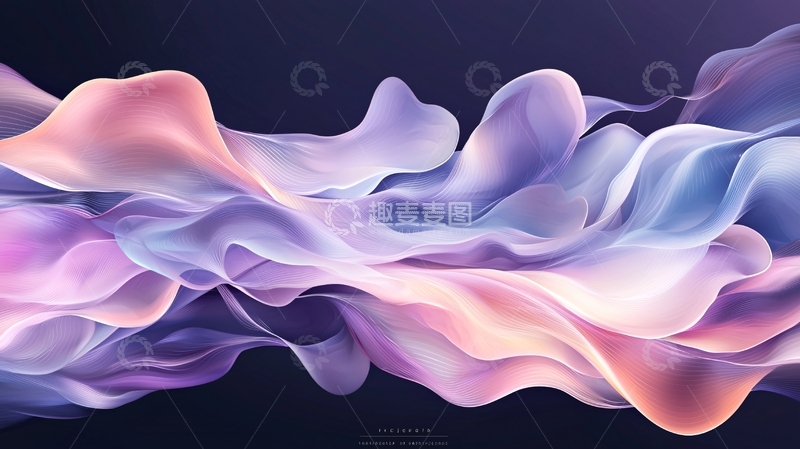 高清大图下载【趣麦麦图】抽象流动线条艺术背景