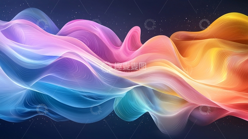 高清大图下载【趣麦麦图】色彩流动抽象艺术背景