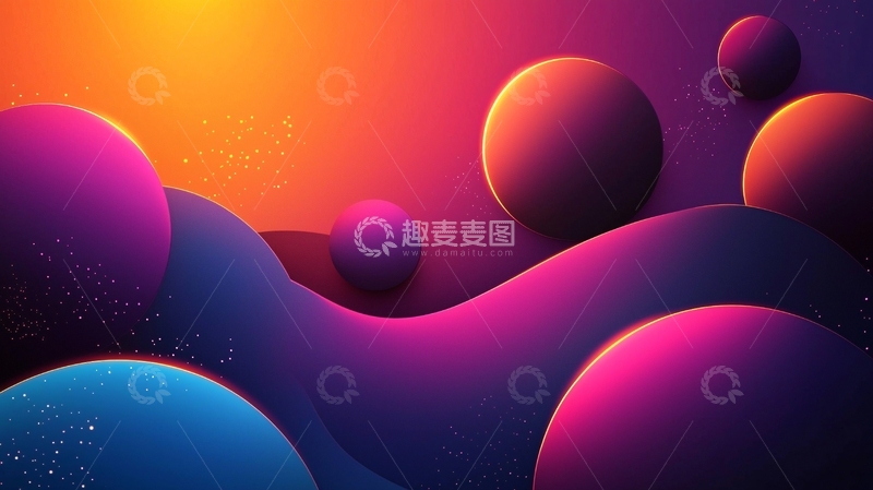 高清大图下载【趣麦麦图】梦幻星空抽象艺术背景