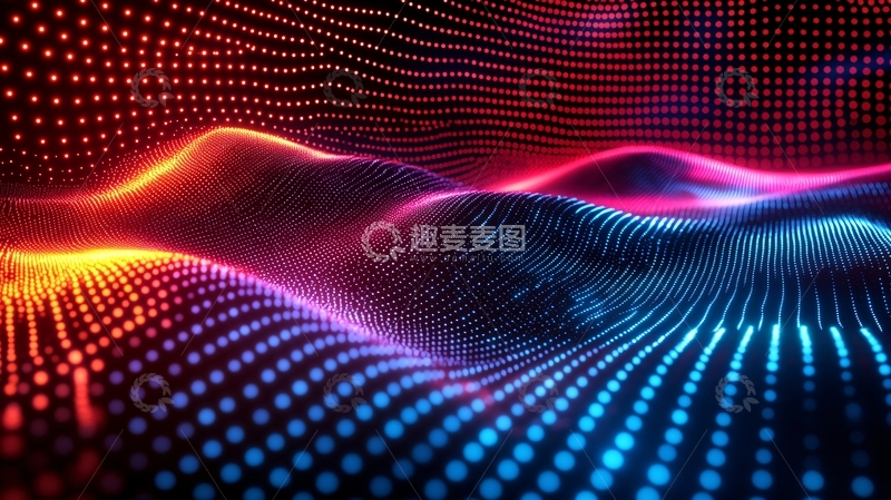 高清大图下载【趣麦麦图】动态波点光效背景素材