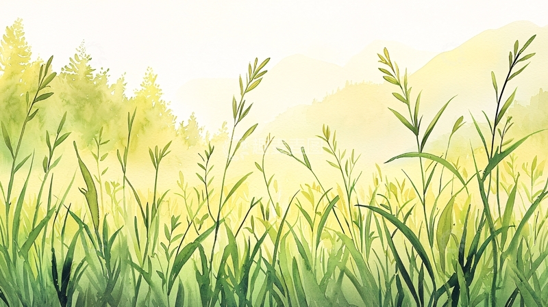 高清大图下载【趣麦麦图】晨光中的绿色植物