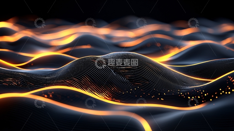 高清大图下载【趣麦麦图】光影波浪抽象艺术背景